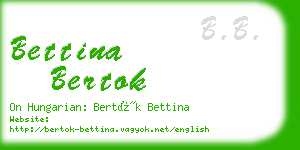 bettina bertok business card